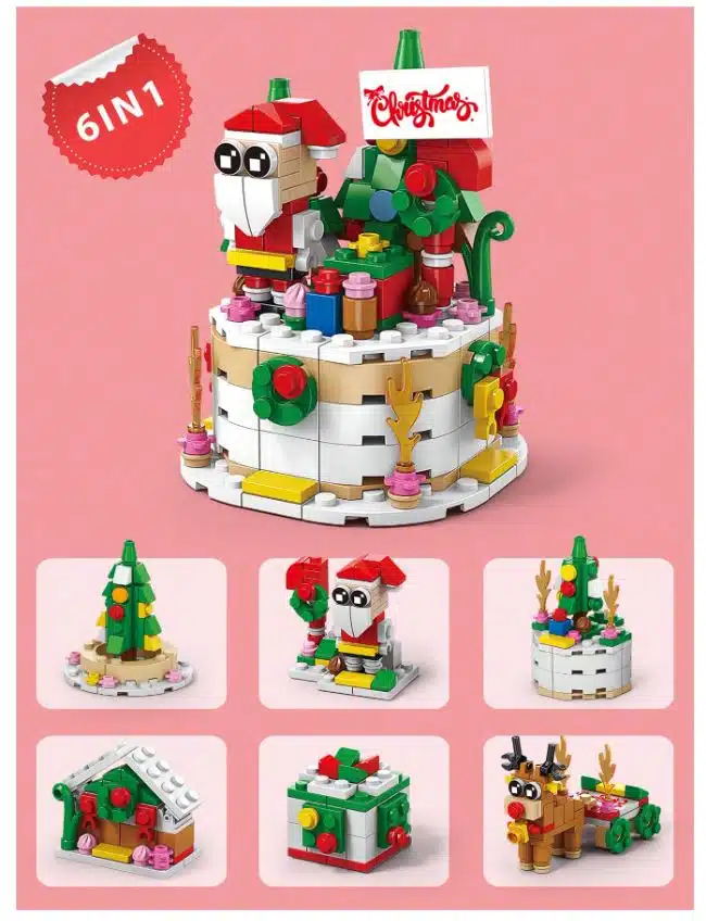 Χριστουγεννιάτικο Παιχνίδι - Τουβλάκια DIY Τούρτα 6 σε 1 για παιδιά – 288 τμχ Χριστουγεννιάτικο Παιχνίδι - Τουβλάκια DIY Τούρτα 6 σε 1 για παιδιά – 288 τμχ