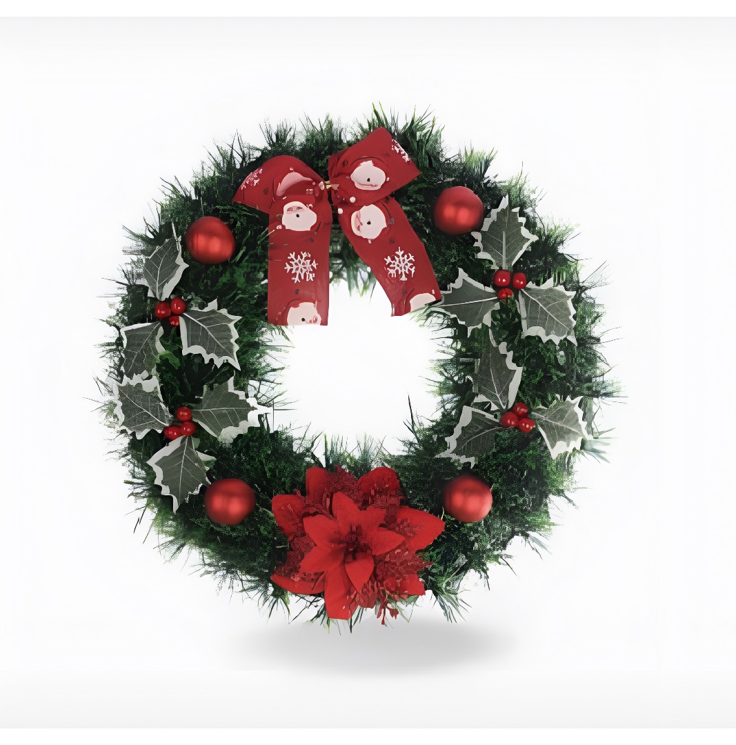 Χριστουγεννιάτικο Στεφάνι 40cm με Κόκκινα Στολίδια και Γκι – Πολυτελής Διακόσμηση Εσωτερικού Χώρου Χριστουγεννιάτικο Στεφάνι 40cm με Κόκκινα Στολίδια και Γκι – Πολυτελής Διακόσμηση Εσωτερικού Χώρου