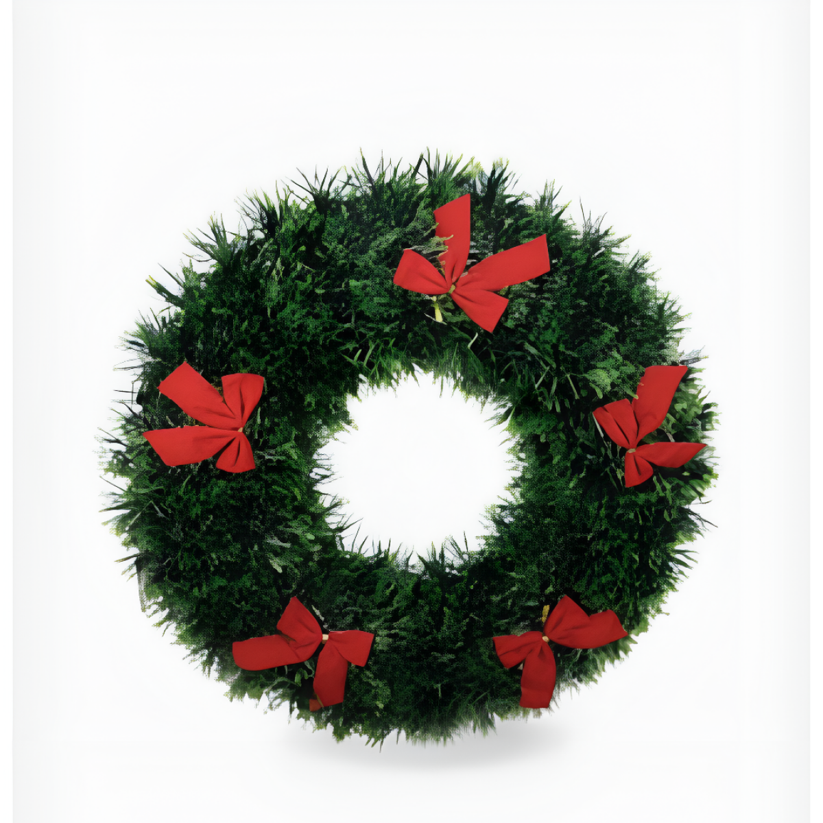 Χριστουγεννιάτικο Στεφάνι 44cm με Κόκκινες Κορδέλες Χριστουγεννιάτικο Στεφάνι 44cm με Κόκκινες Κορδέλες