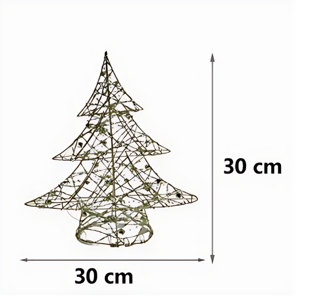 Χριστουγεννιάτικο Στολίδι σε Σχήμα Χριστουγεννιάτικο Δέντρο με 15 LED 30 x 30cm Χριστουγεννιάτικο Στολίδι σε Σχήμα Χριστουγεννιάτικο Δέντρο με 15 LED 30 x 30cm