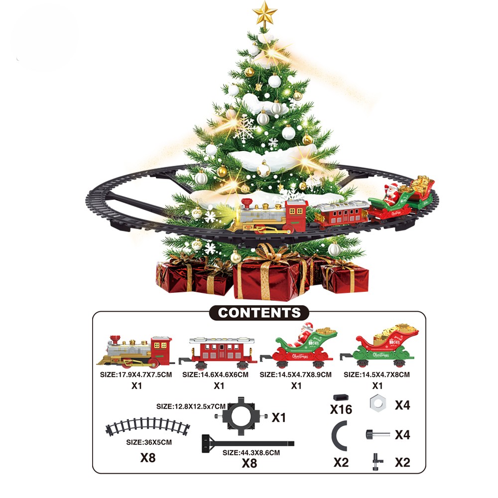 Χριστουγεννιάτικο Τρενάκι Δέντρου με Φώτα και Ήχο 49 Τεμαχίων Χριστουγεννιάτικο Τρενάκι Δέντρου με Φώτα και Ήχο 49 Τεμαχίων
