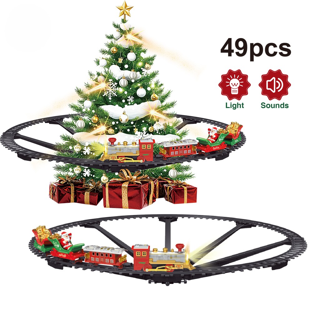 Χριστουγεννιάτικο Τρενάκι Δέντρου με Φώτα και Ήχο 49 Τεμαχίων Χριστουγεννιάτικο Τρενάκι Δέντρου με Φώτα και Ήχο 49 Τεμαχίων