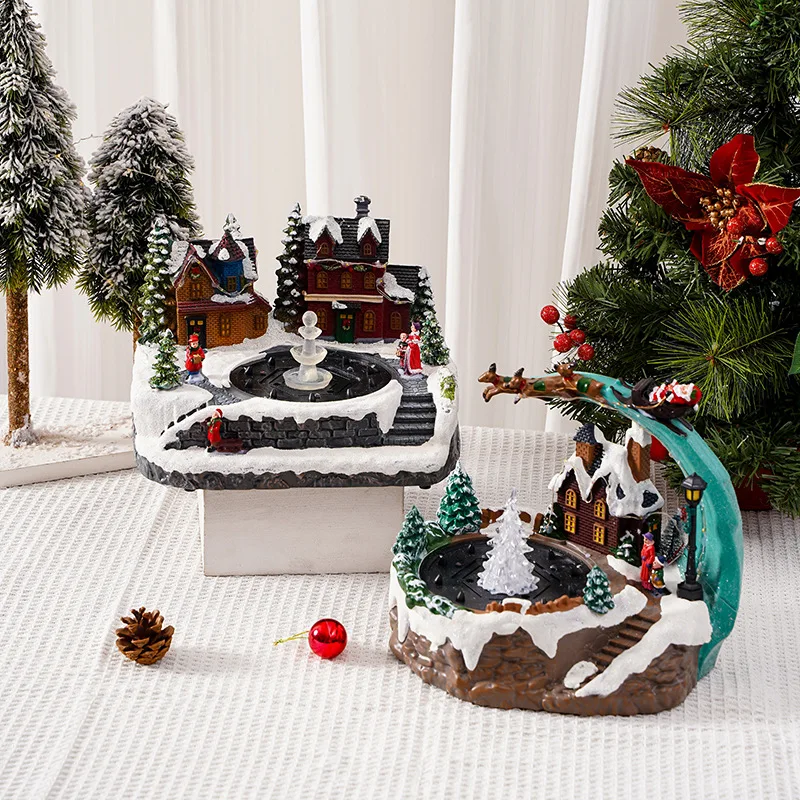 Χριστουγεννιάτικο Χωριό με Συντριβάνι LED και Μουσική – Διακοσμητική Σκηνή με Κίνηση και Νερό Χριστουγεννιάτικο Χωριό με Συντριβάνι LED και Μουσική – Διακοσμητική Σκηνή με Κίνηση και Νερό