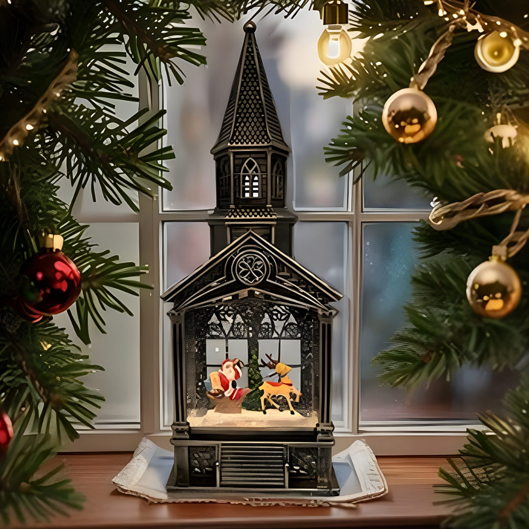 Χριστουγεννιάτικος Διακοσμητικός Καθεδρικός Ναός με Σκηνή και Φωτισμό - 38cm Χριστουγεννιάτικος Διακοσμητικός Καθεδρικός Ναός με Σκηνή και Φωτισμό - 38cm