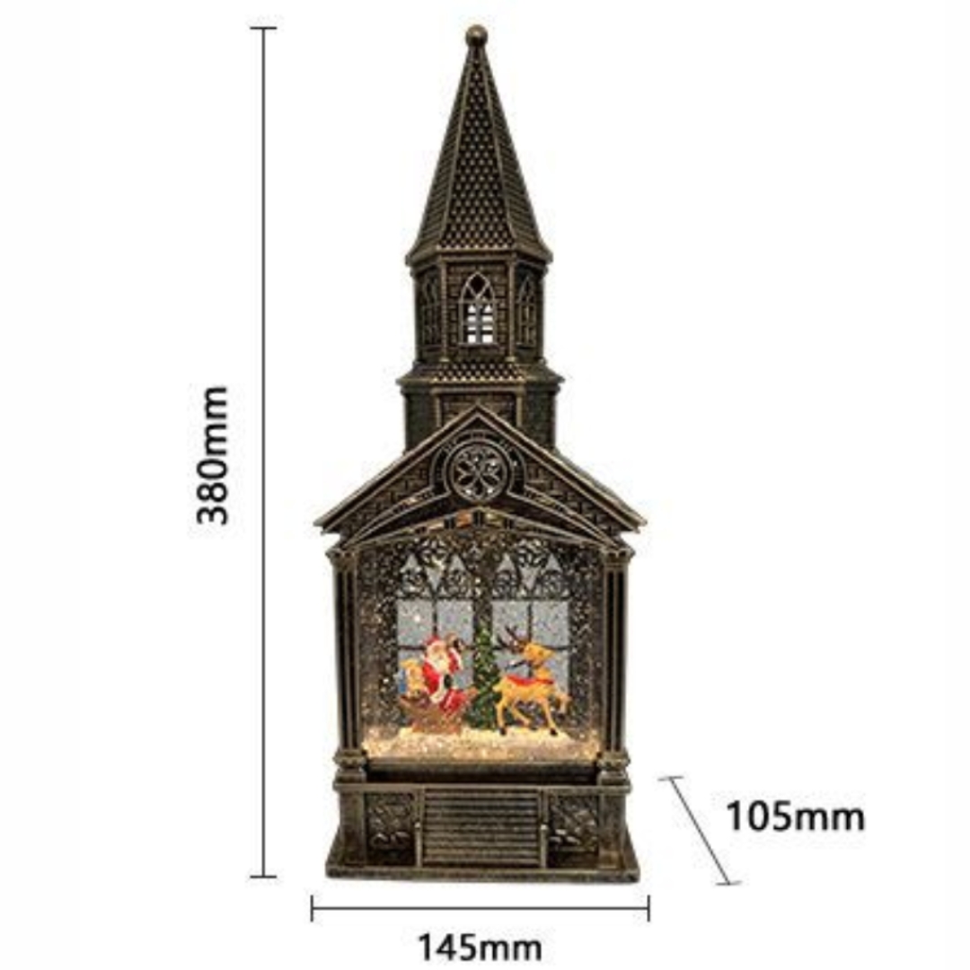 Χριστουγεννιάτικος Διακοσμητικός Καθεδρικός Ναός με Σκηνή και Φωτισμό - 38cm Χριστουγεννιάτικος Διακοσμητικός Καθεδρικός Ναός με Σκηνή και Φωτισμό - 38cm
