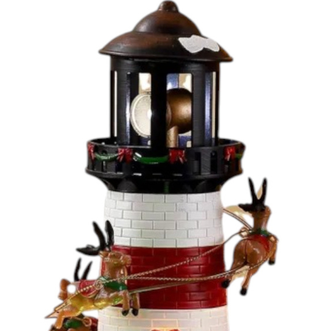 Χριστουγεννιάτικος Φάρος με Κινούμενους Ταράνδους, LED Φωτισμό & Μουσική Χριστουγεννιάτικος Φάρος με Κινούμενους Ταράνδους, LED Φωτισμό & Μουσική