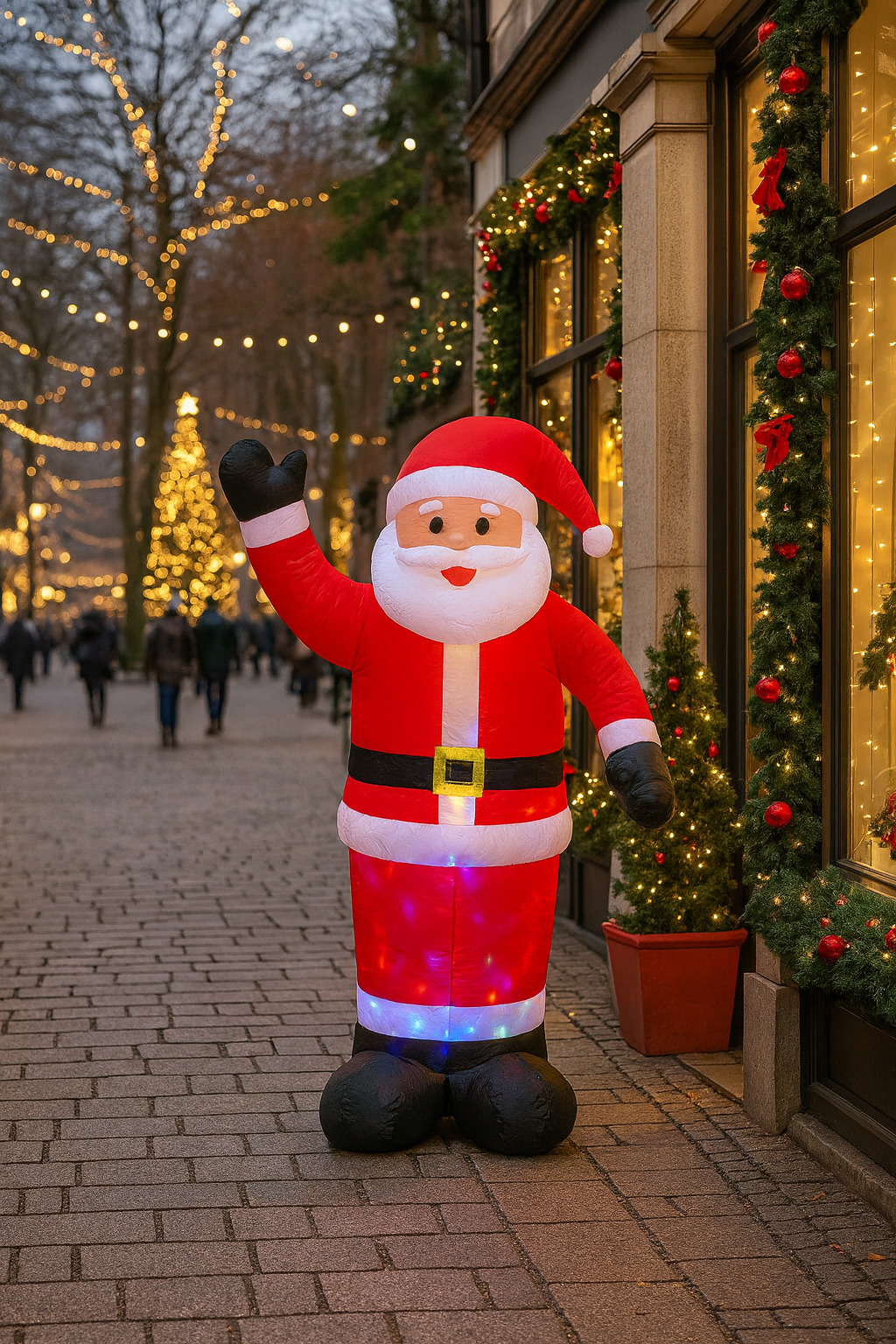 Χριστουγεννιάτικος Φουσκωτός Άγιος Βασίλης Φωτιζόμενος με LED 120cm Χριστουγεννιάτικος Φουσκωτός Άγιος Βασίλης Φωτιζόμενος με LED 120cm