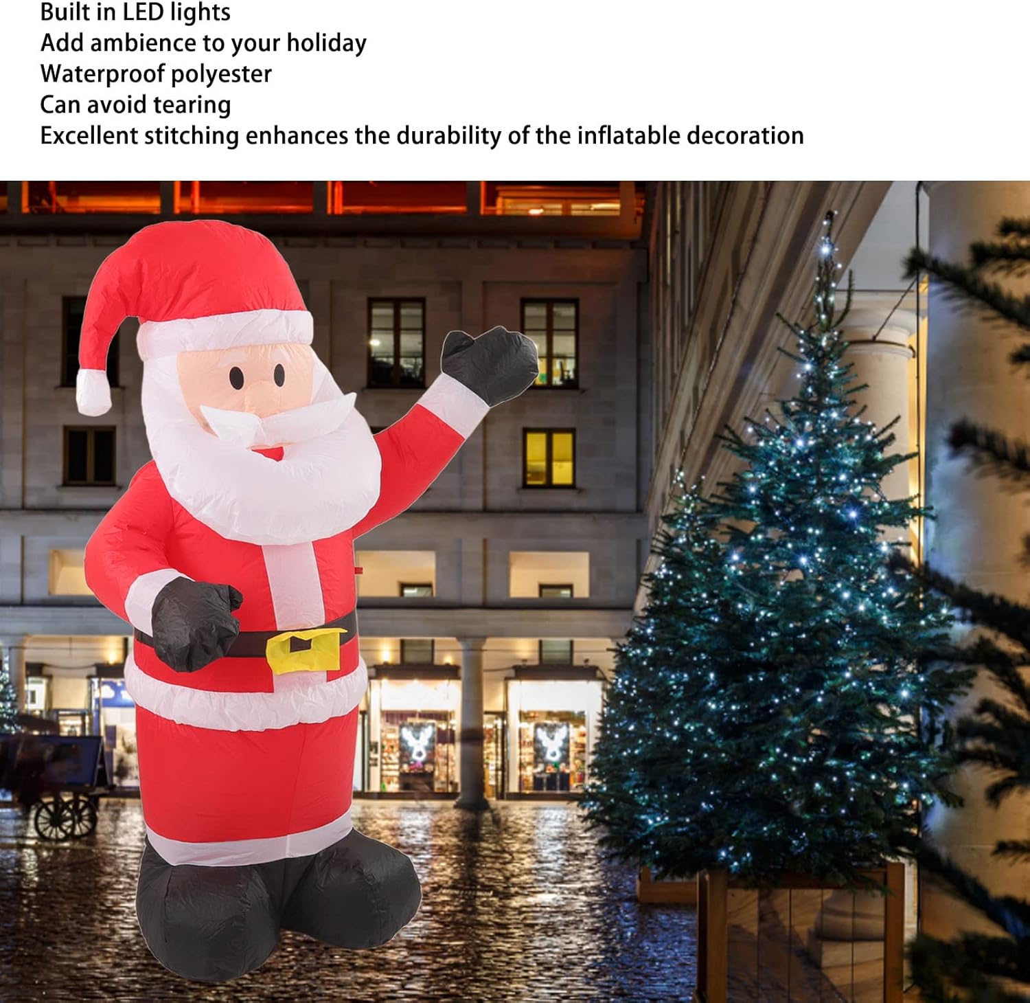 Χριστουγεννιάτικος Φουσκωτός Άγιος Βασίλης Φωτιζόμενος με LED 120cm Χριστουγεννιάτικος Φουσκωτός Άγιος Βασίλης Φωτιζόμενος με LED 120cm