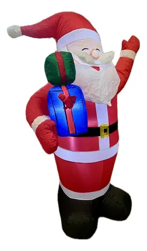 Χριστουγεννιάτικος Φουσκωτός Άγιος Βασίλης με Δώρα Φωτιζόμενος με LED 180cm Χριστουγεννιάτικος Φουσκωτός Άγιος Βασίλης με Δώρα Φωτιζόμενος με LED 180cm