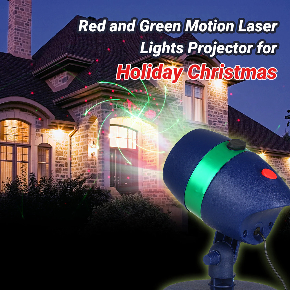Χριστουγεννιάτικος Laser Προβολέας Εξωτερικού Χώρου Κόκκινος – Πράσινος με Προστασία IP44 και Διπλή Λειτουργία Φωτισμού Χριστουγεννιάτικος Laser Προβολέας Εξωτερικού Χώρου Κόκκινος – Πράσινος με Προστασία IP44 και Διπλή Λειτουργία Φωτισμού