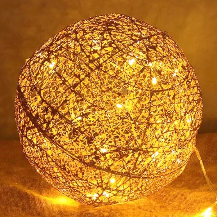 Χρυσή Χριστουγεννιάτικη Φωτιζόμενη Διακοσμητική Μπάλα 50 cm LED με Θερμό Λευκό Φωτισμό Χρυσή Χριστουγεννιάτικη Φωτιζόμενη Διακοσμητική Μπάλα 50 cm LED με Θερμό Λευκό Φωτισμό