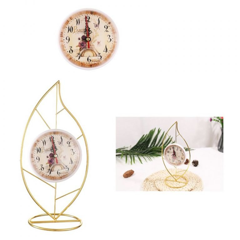 Χρυσό Επιτραπέζιο Διακοσμητικό Ρολόι Φύλλο 11.5 x 30 εκ. Χρυσό Επιτραπέζιο Διακοσμητικό Ρολόι Φύλλο 11.5 x 30 εκ.