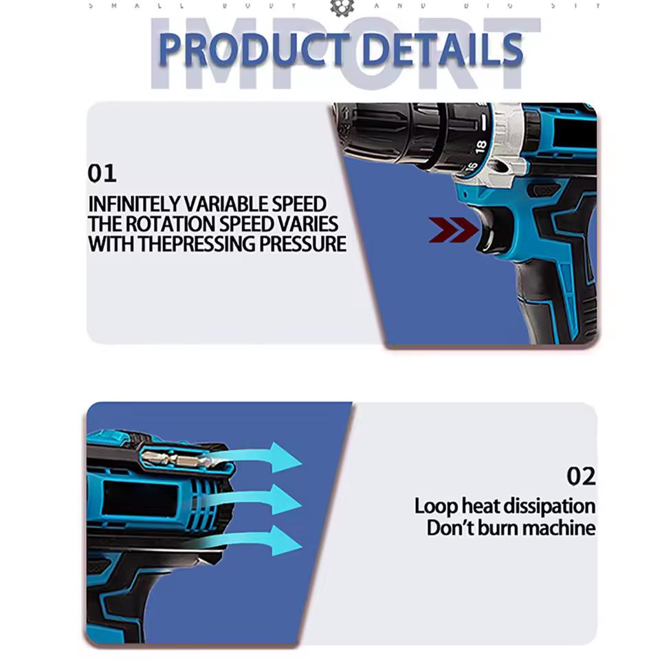 Yovlet Κρουστικό Δραπανοκατσάβιδο με Δυο Επαναφορτιζόμενες Μπαταρίες 21V, Εξαρτήματα και Βαλιτσάκι Μεταφοράς – Lithium Electric Tool Yovlet Κρουστικό Δραπανοκατσάβιδο με Δυο Επαναφορτιζόμενες Μπαταρίες 21V, Εξαρτήματα και Βαλιτσάκι Μεταφοράς – Lithium Electric Tool